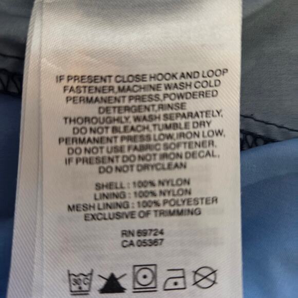 Columbia Windbreaker Jacket Men's XL Royal Blue Hidden hood, packable - Picture 11 of 11